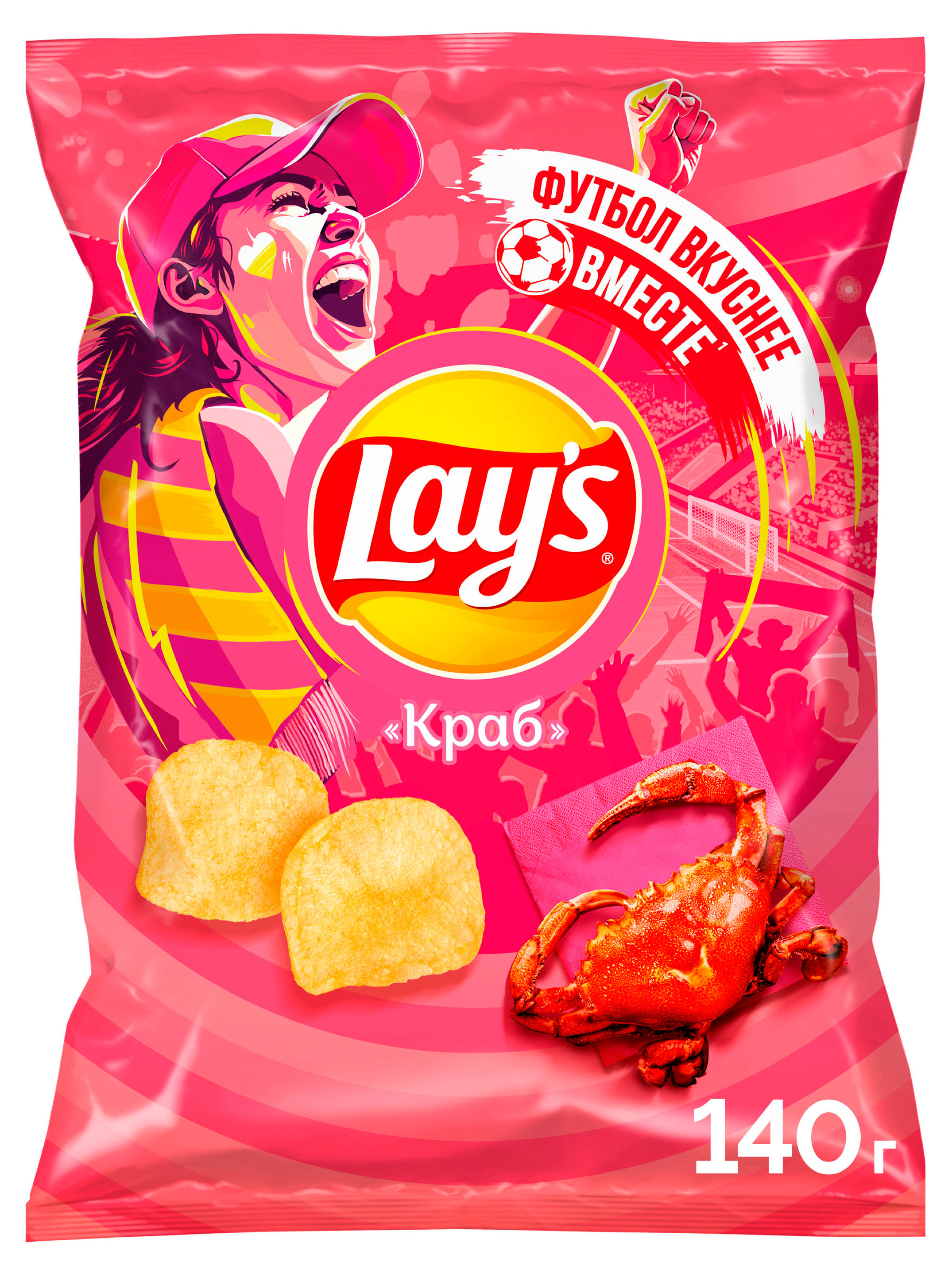 Чипсы картофельные Lay's со вкусом краба, 140 г
