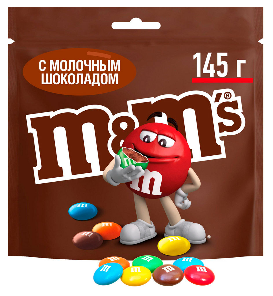 Конфеты M&M's Драже c молочным шоколадом для компании, 145 г