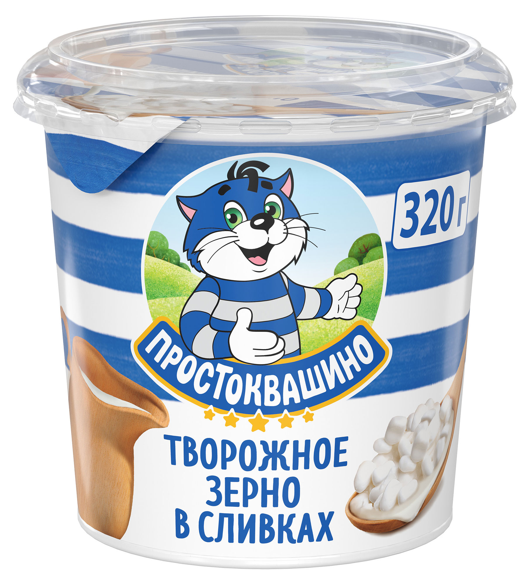 Творожное зерно Простоквашино на сливках 5% БЗМЖ, 320 г