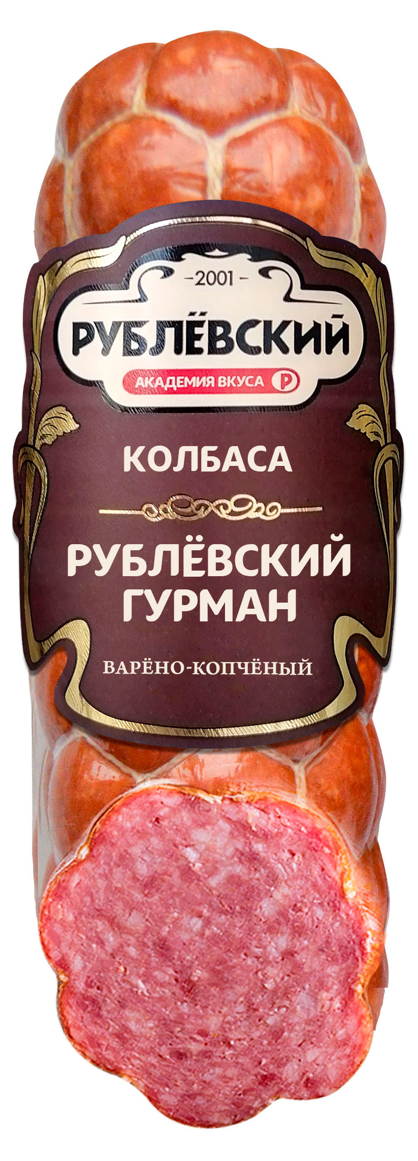Колбаса варено-копченая Рублёвский Сервелат Гурман, 400 г