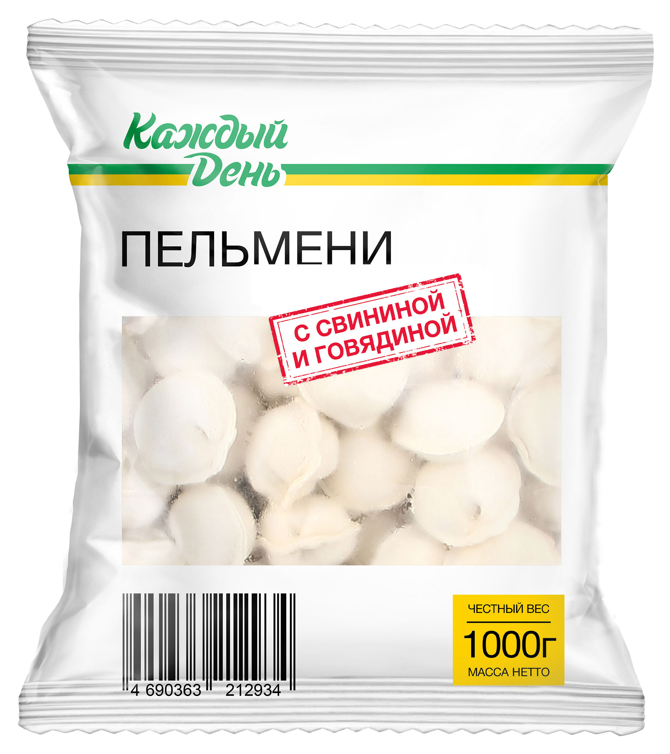Пельмени Каждый день со свининой и говядиной, 1 кг