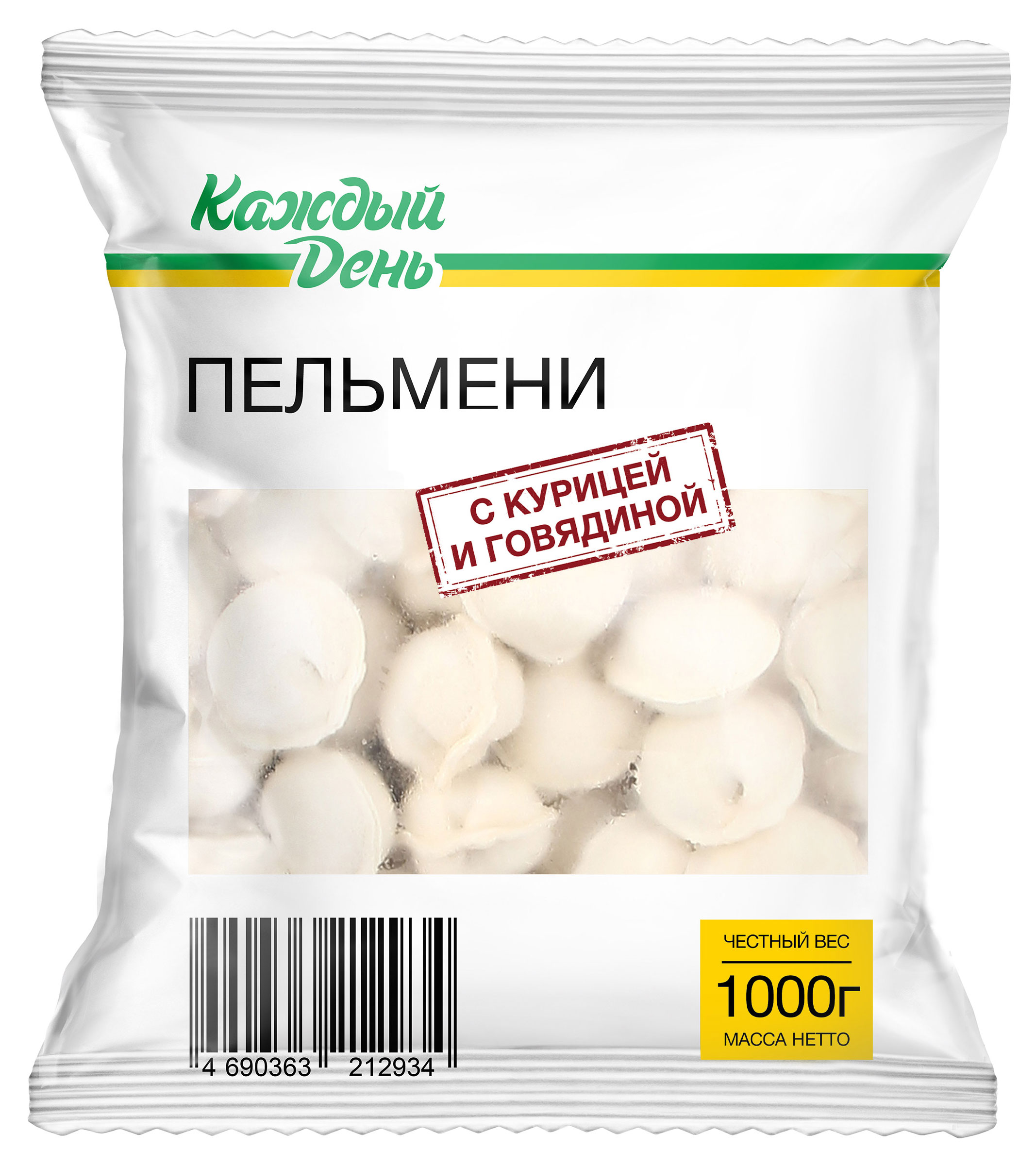 Пельмени Каждый день с курицей и говядиной, 1 кг