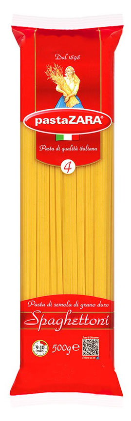 Макаронные изделия Pasta Zara 4 Спагеттони классические спагетти Италия, 500 г