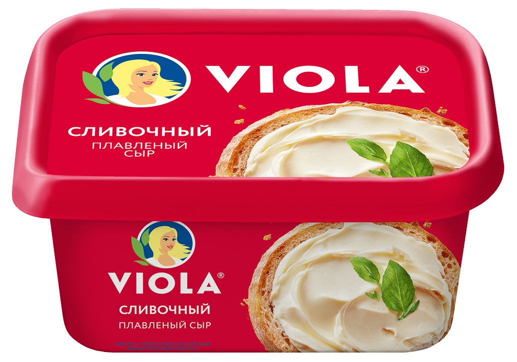 Сыр плавленый Viola сливочный ванночка 50% БЗМЖ, 400 г
