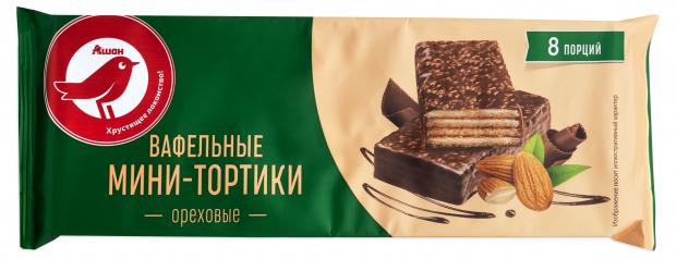 Торт вафельный АШАН Красная птица Ореховый, 200 г