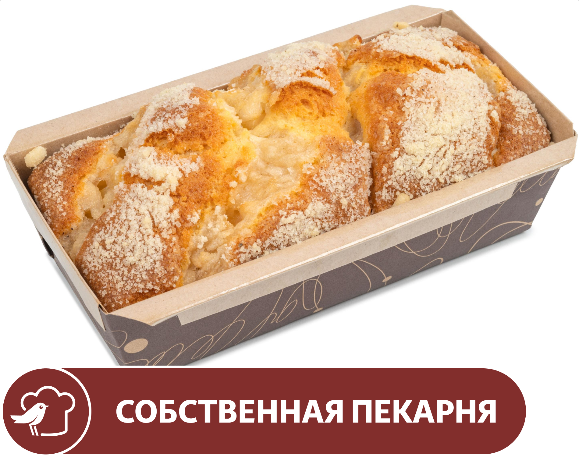 Кекс АШАН с яблоками, вес
