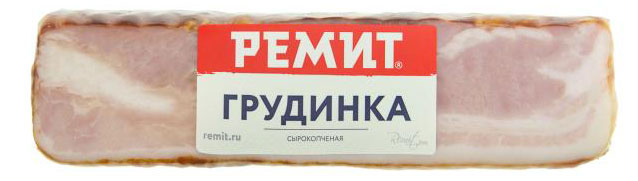 Грудинка свиная сырокопченая РЕМИТ, 300 г