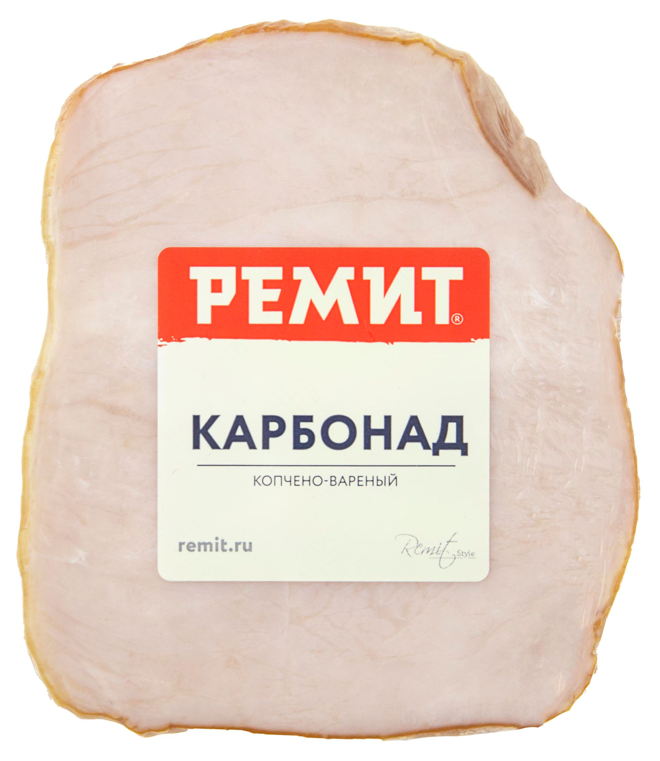Карбонад свиной варено-копченый Ремит Домашний из свинины, ~ 0,5 кг