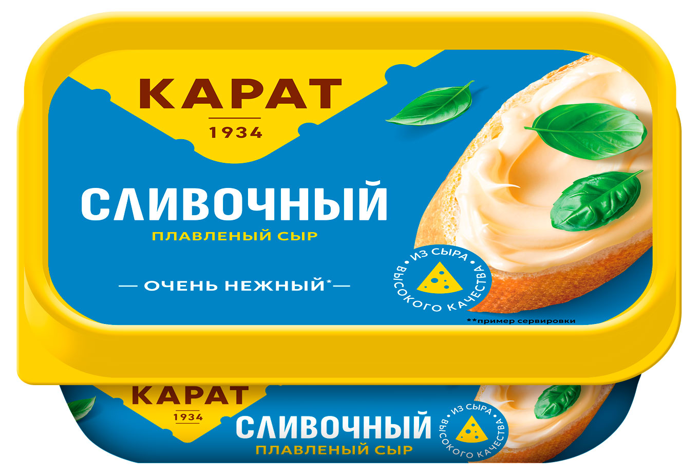 Сыр плавленый КАРАТ сливочный 45% БЗМЖ, 200 г