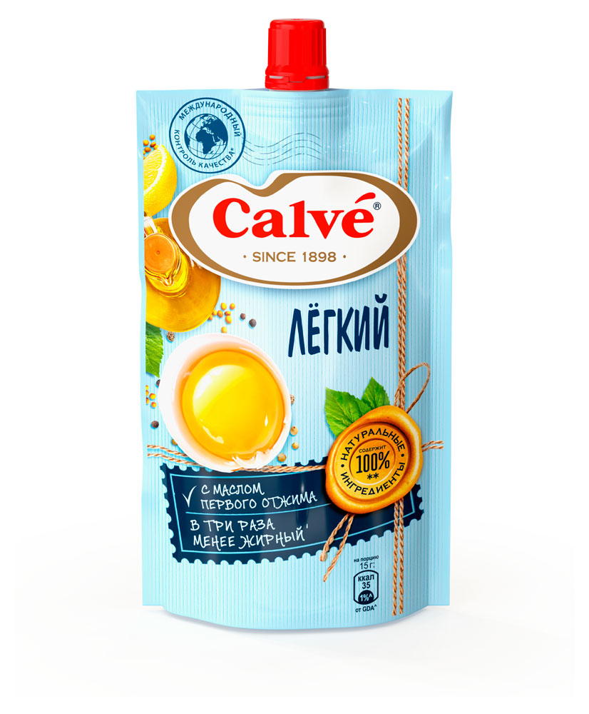 Соус майонезный Calve Легкий с маслом первого отжима охлажденный, 230 г