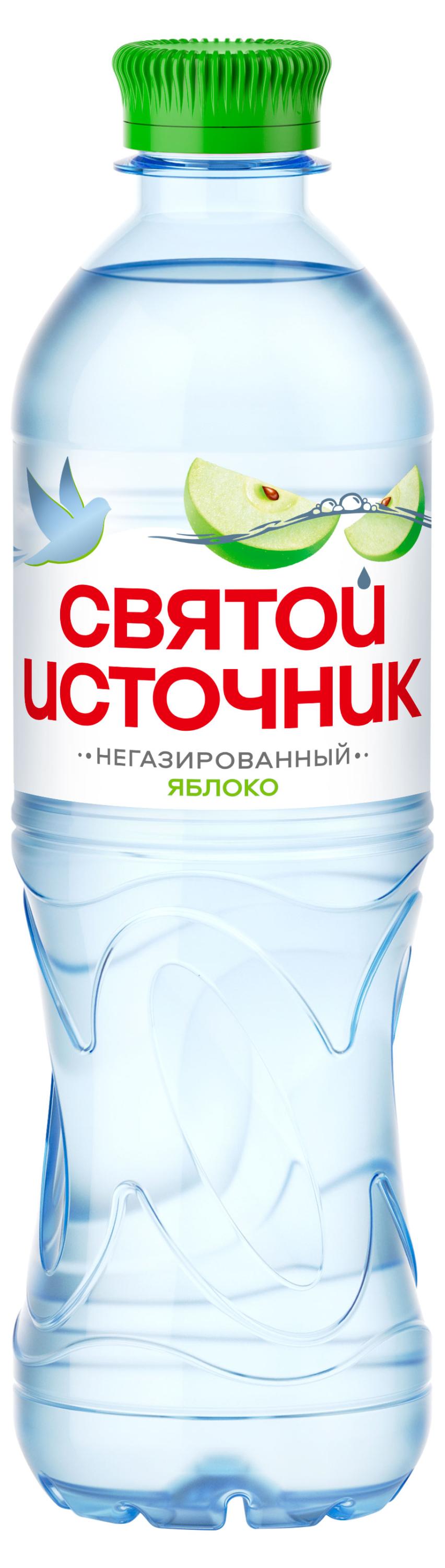 Вода питьевая Святой Источник со вкусом яблока негазированная, 0,5 л