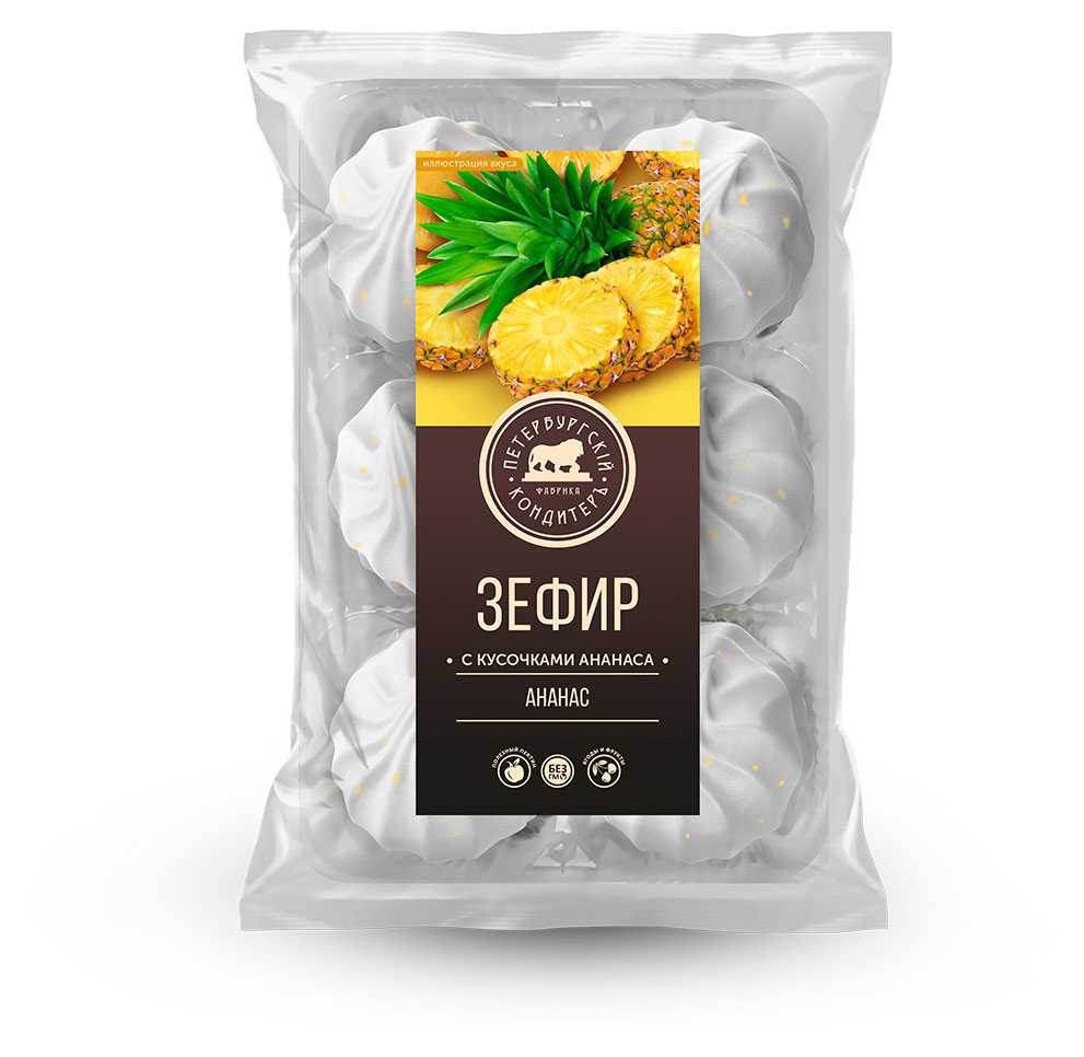 Зефир Петербургский КондитерЪ с кусочками Ананаса, 310 г