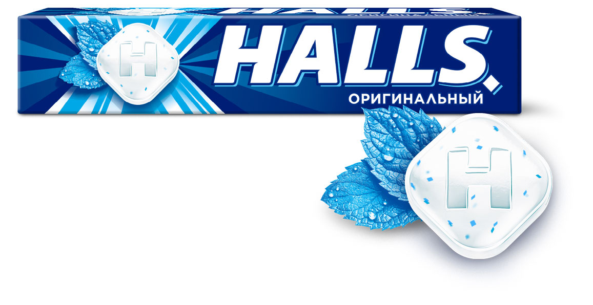 Карамель леденцовая Halls оригинальный со вкусом ментола и эвкалипта, 25 г
