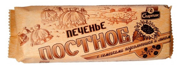 Печенье затяжное Спартак Постное с семечками подсолнечника и льном, 220 г