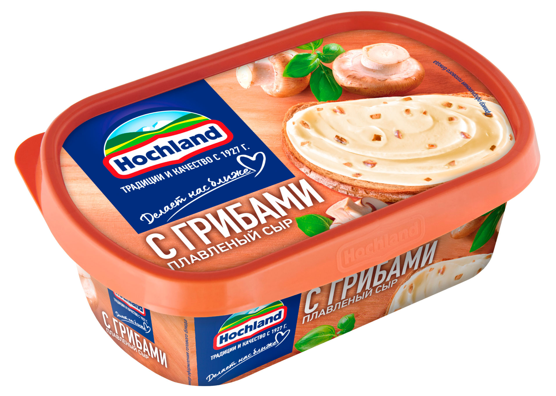 Сыр плавленый с грибами Hochland ванночка 55% БЗМЖ, 200 г