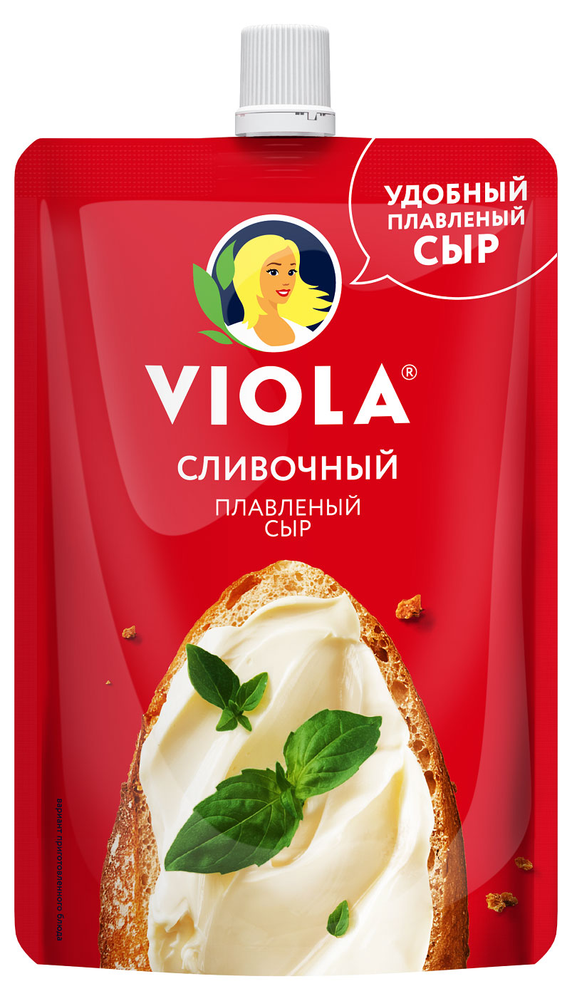 Сыр плавленый Viola Сливочный для кулинарии пауч БЗМЖ, 180 г