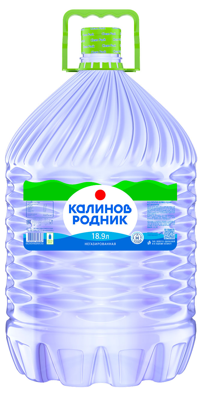 Вода Калинов Родник питьевая для кулера, 18,9 л