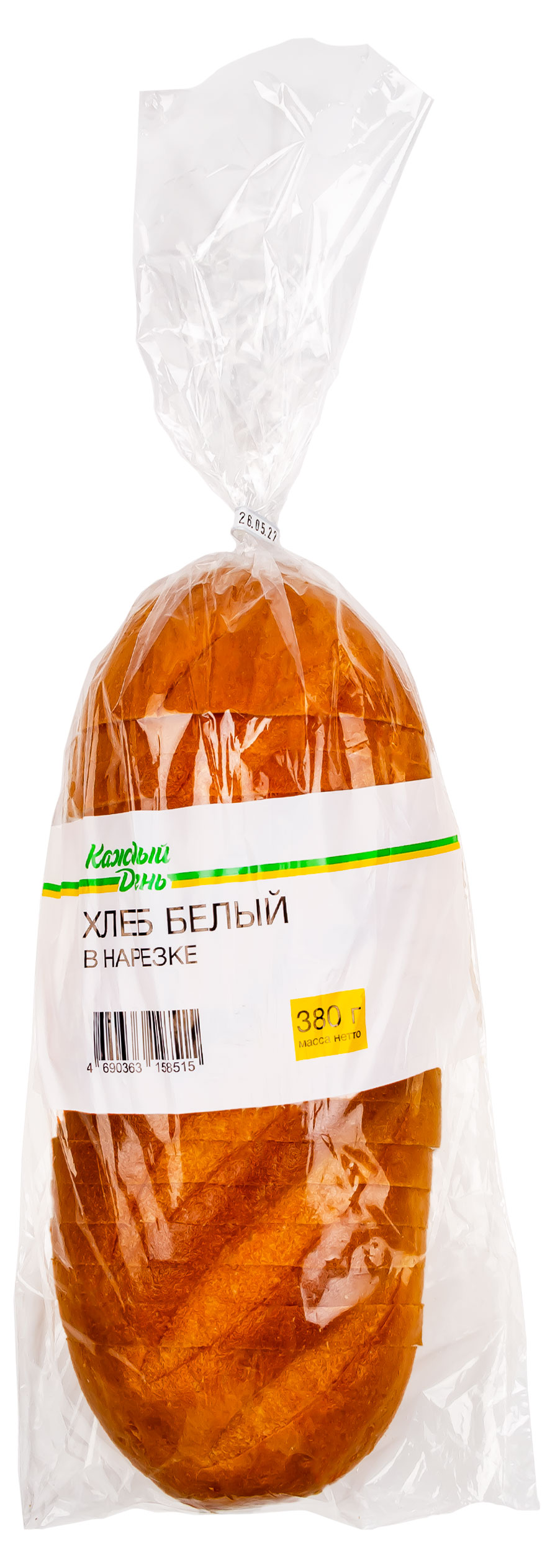 Хлеб белый Каждый день без добавления сахара в нарезке, 380 г