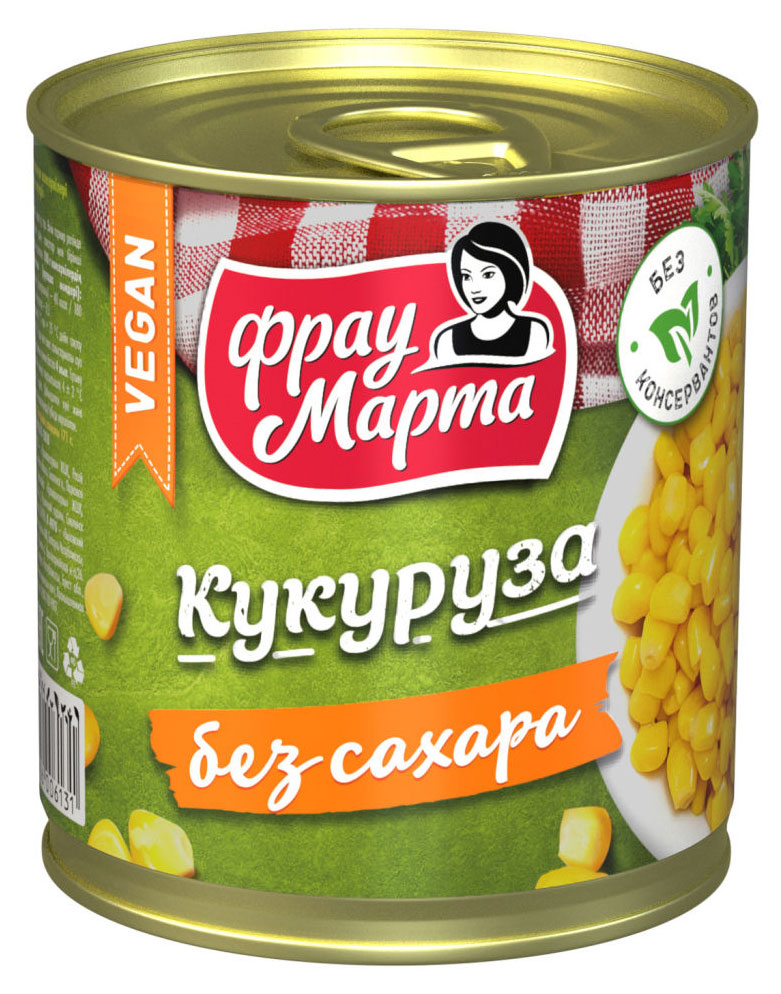 Кукуруза Фрау Марта сахарная без сахара, 310 г