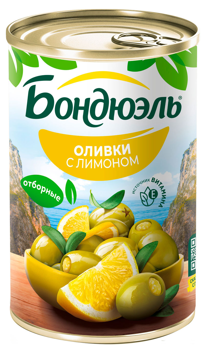 Оливки Бондюэль Мансанилья с лимоном Испания, 300 г