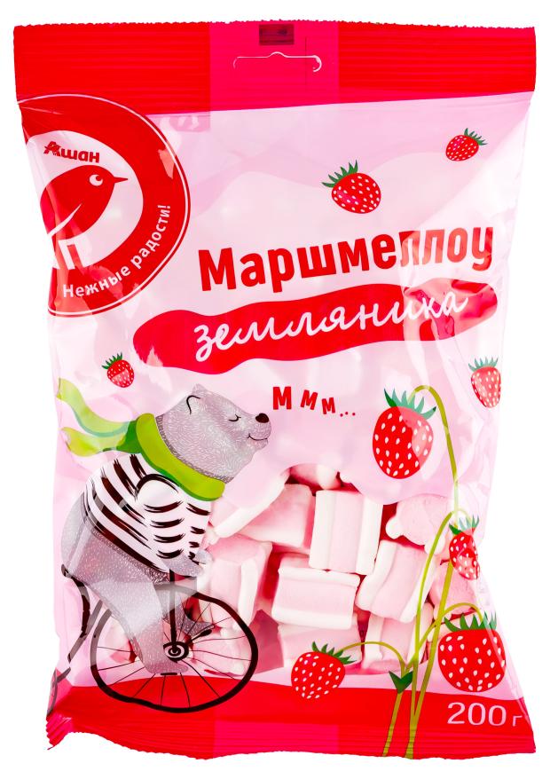 Маршмеллоу АШАН Красная птица с ароматом земляники, 200 г
