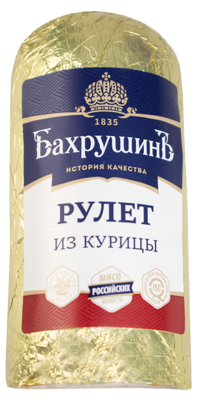 Рулет куриный варено-копченый Бахрушинъ из курицы, 300 г