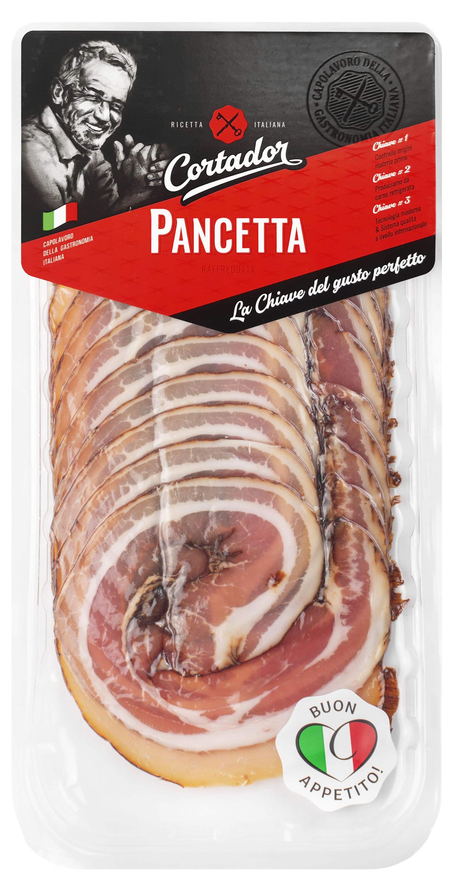 Бекон сырокопченый Cortador Pancetta Панчетта нарезка, 80 г