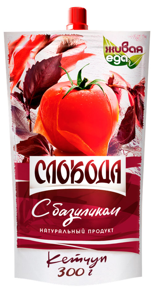 Кетчуп Слобода с базиликом, 320 г
