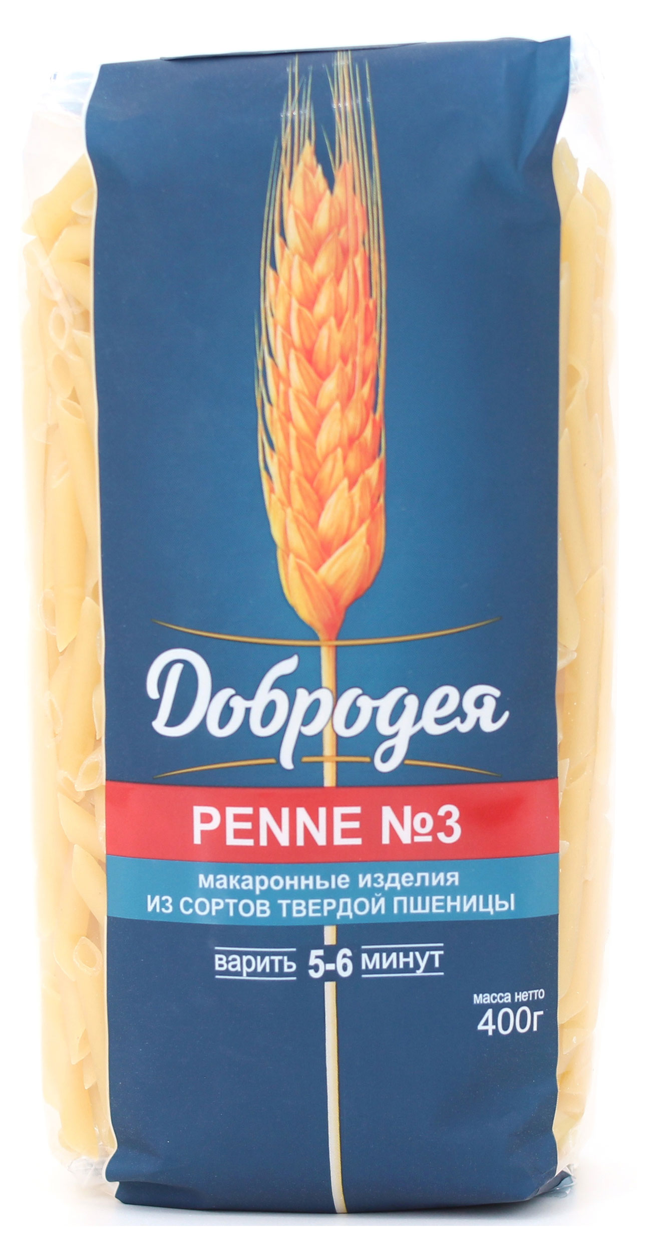 Макаронные изделия Добродея Penne 3 перья, 400 г