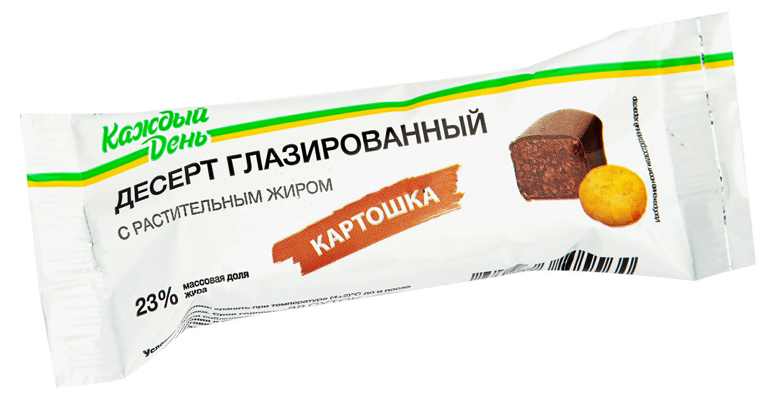 Десерт глазированный Каждый день Картошка сырок батончик 23% ЗМЖ, 40 г