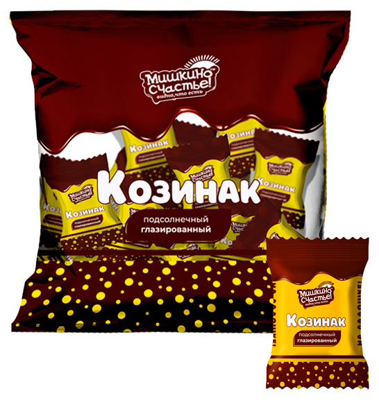Конфеты Мишкино счастье Козинак подсолнечный глазированный, 240 г