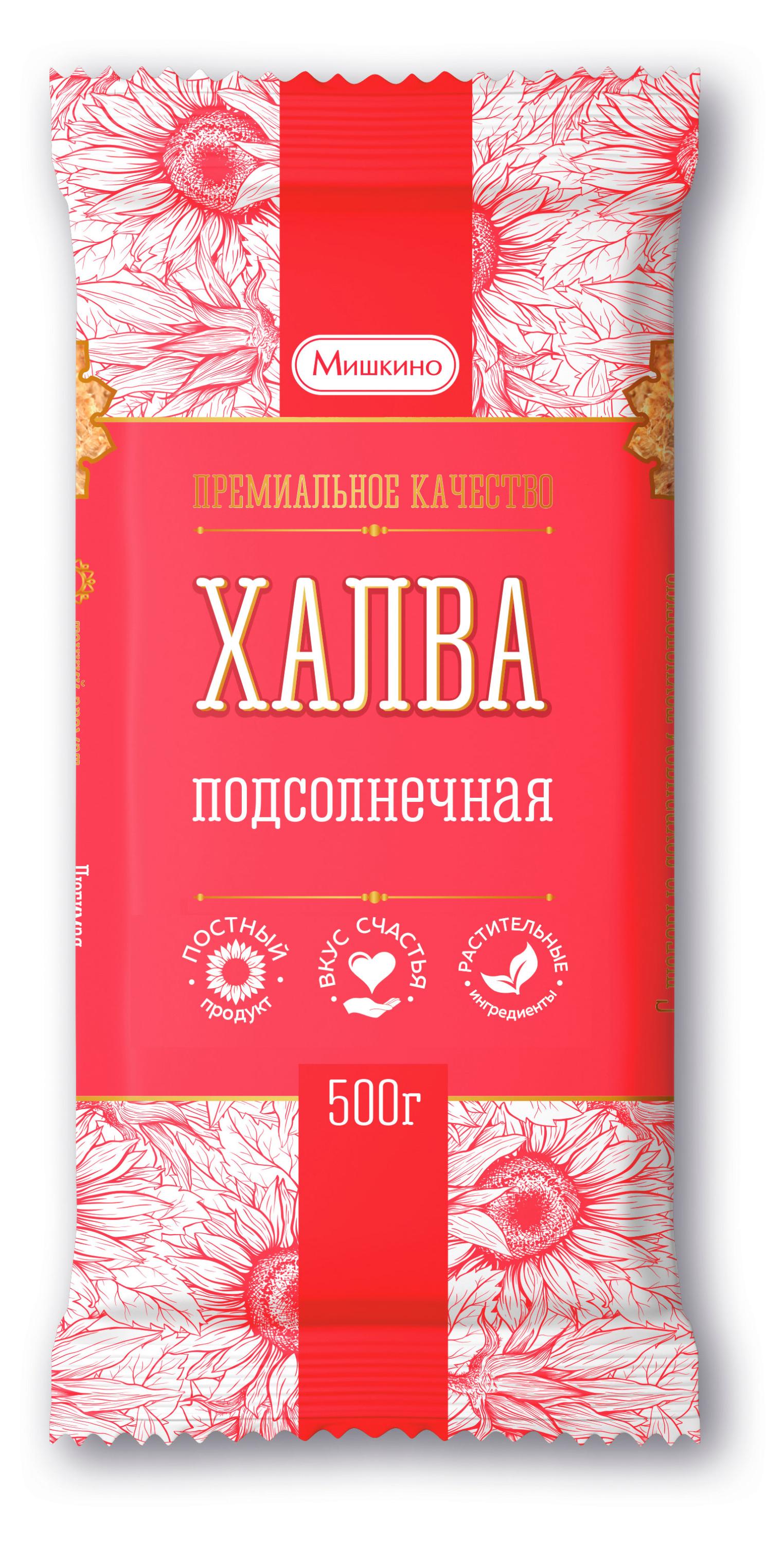 Халва подсолнечная Мишкино счастье Семейная, 500 г