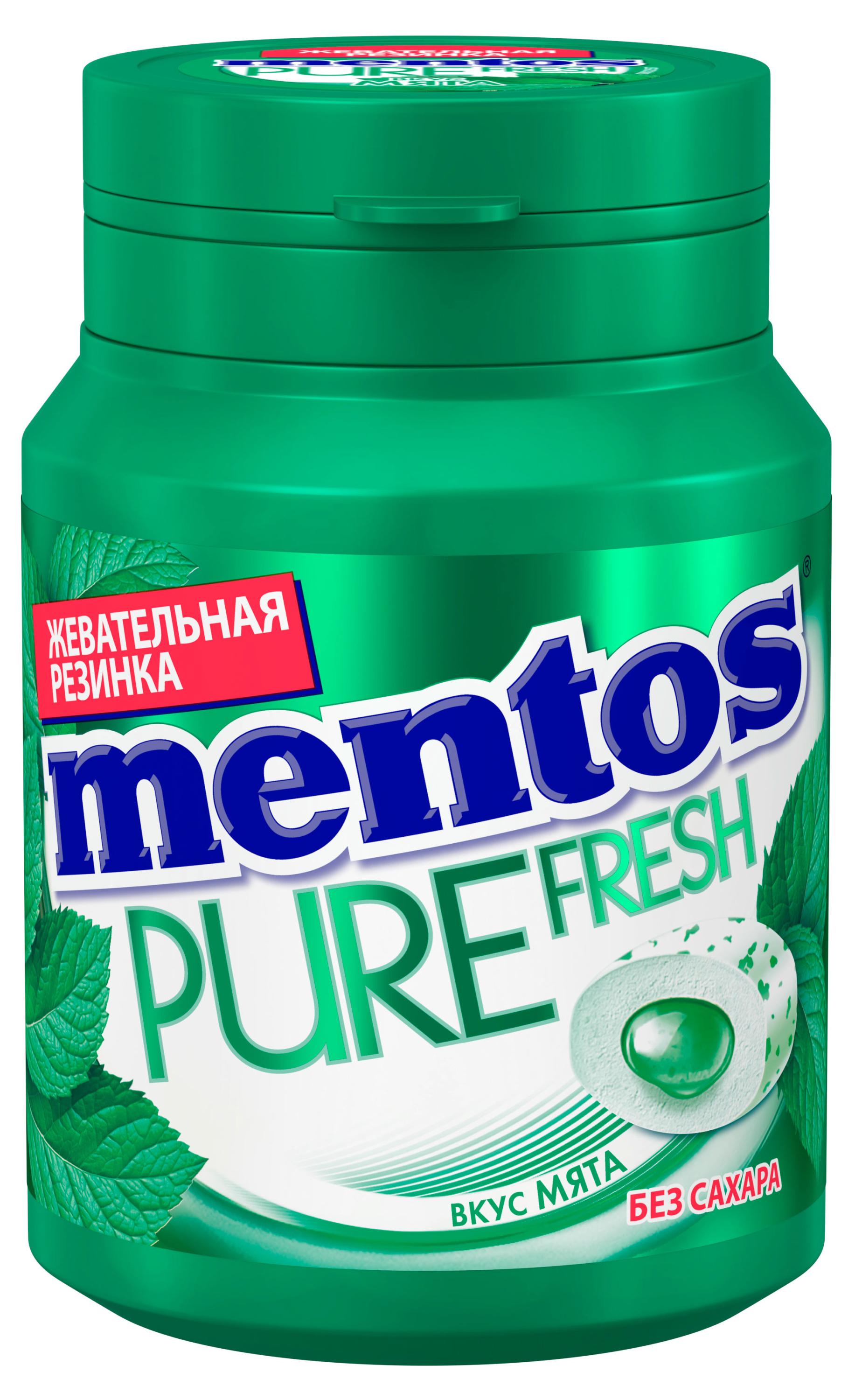Резинка жевательная Mentos Pure White Нежная Мята, 54 г