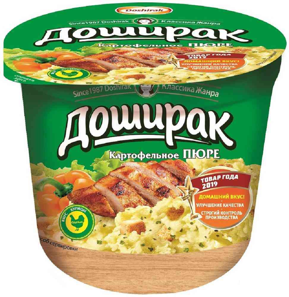 Пюре картофельное быстрого приготовления Доширак со вкусом Курицы