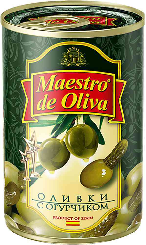 Оливки Maestro de Oliva с огурчиком