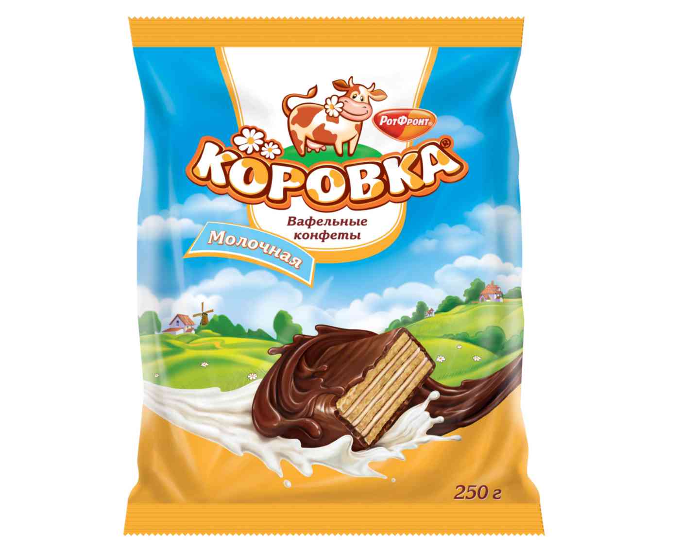 Конфеты вафельные Коровка молочные