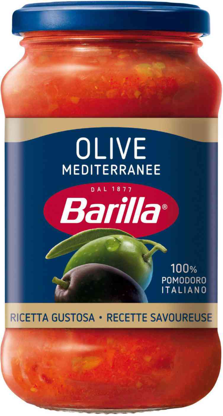 Соус Barilla томатный с черными и зелеными оливками