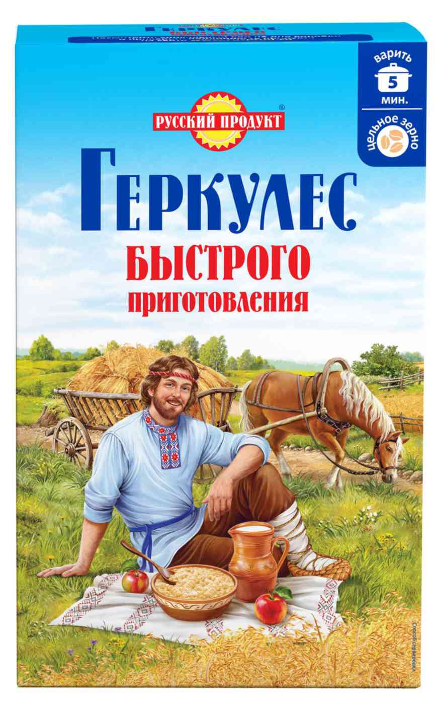 Хлопья овсяные Геркулес Русский продукт быстрого приготовления