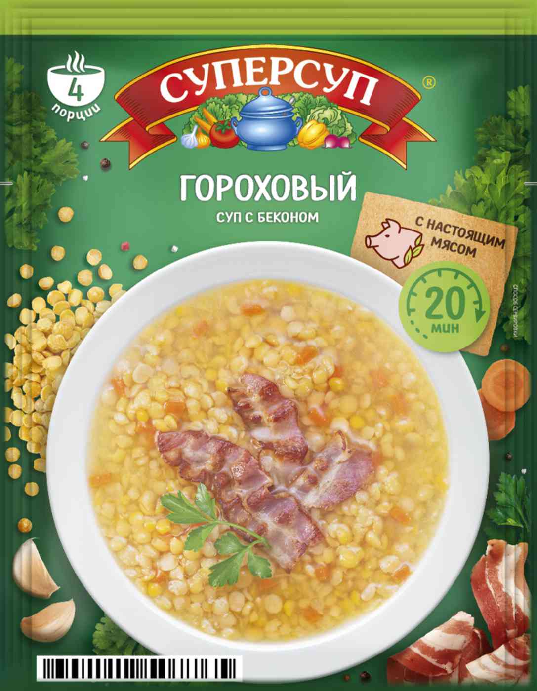 Суп гороховый Суперсуп с беконом