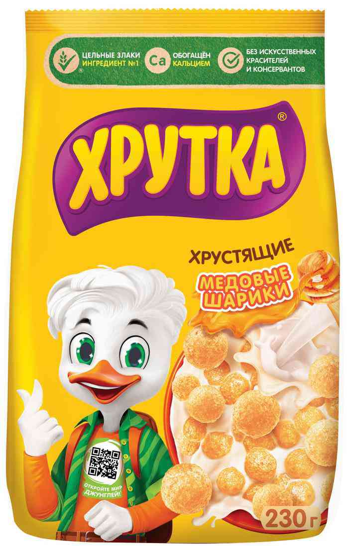 Готовый завтрак Хрутка Мультизлаковые медовые шарики