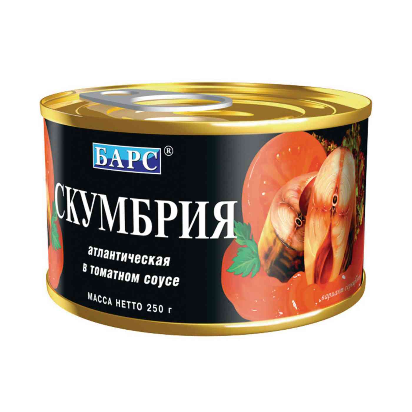 Скумбрия атлантическая Барс в томатном соусе