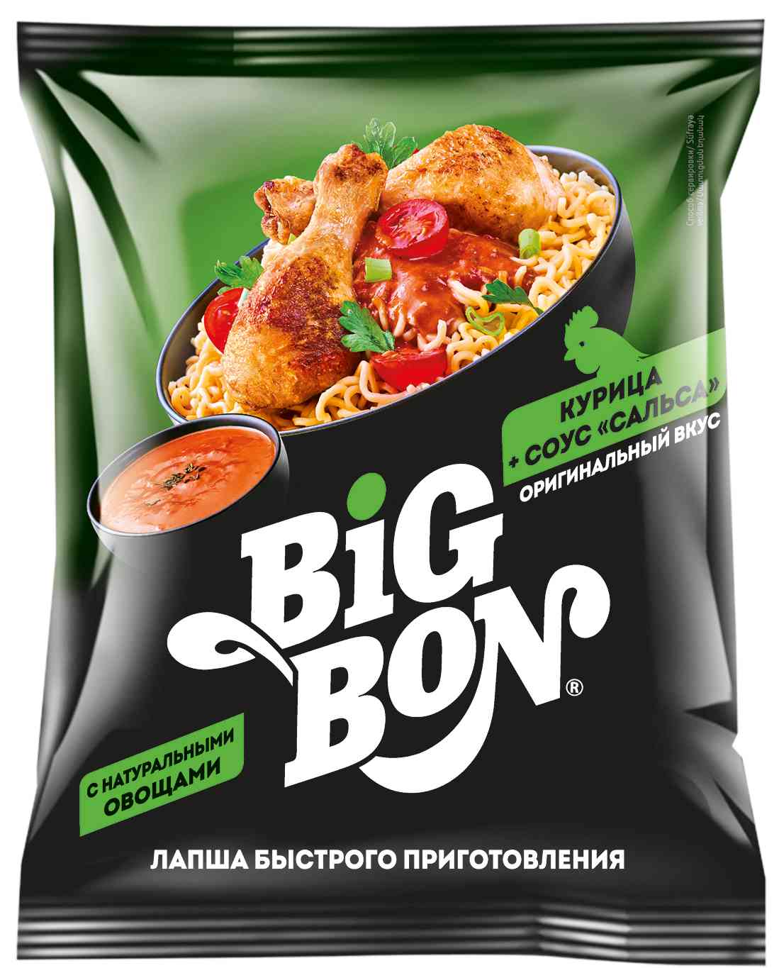 Лапша быстрого приготовления BigBon Курица с соусом сальса