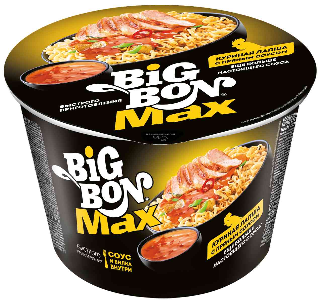Лапша быстрого приготовления BigBon куриная с пряным соусом