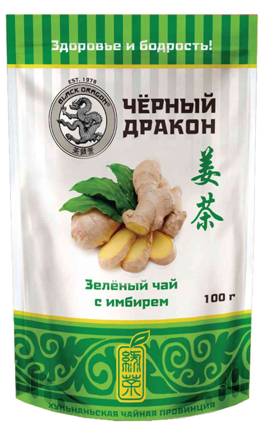 Чай зелёный Black Dragon с имбирём