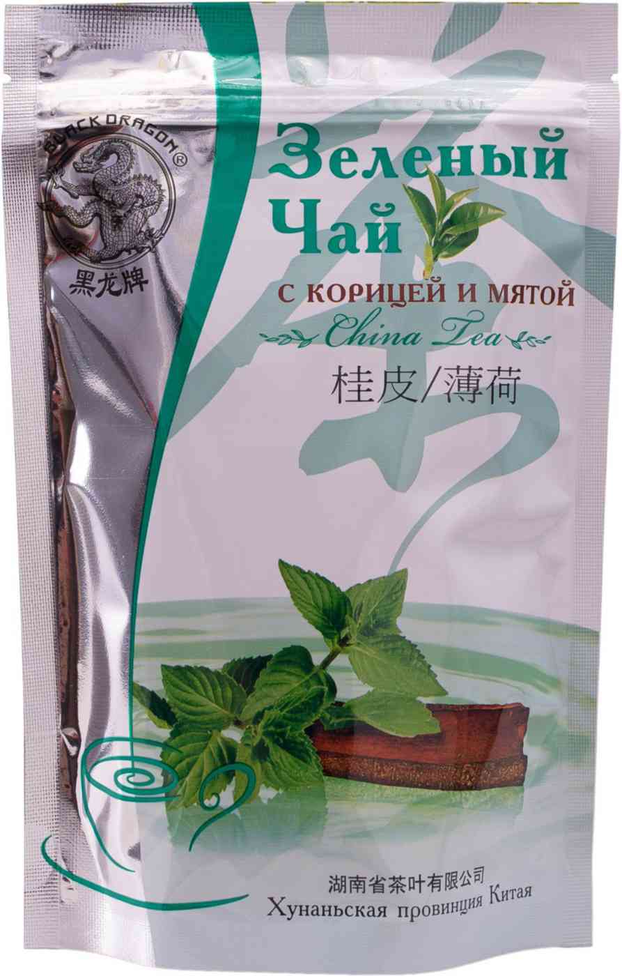 Чай зелёный Black Dragon с корицей и мятой