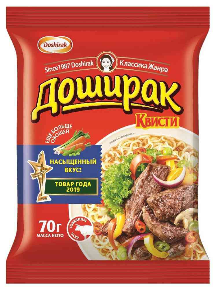 Лапша быстрого приготовления Доширак Квисти со вкусом Говядины