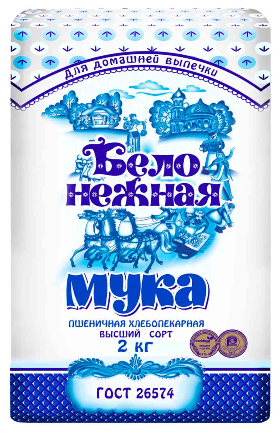 Мука пшеничная Белонежная высший сорт