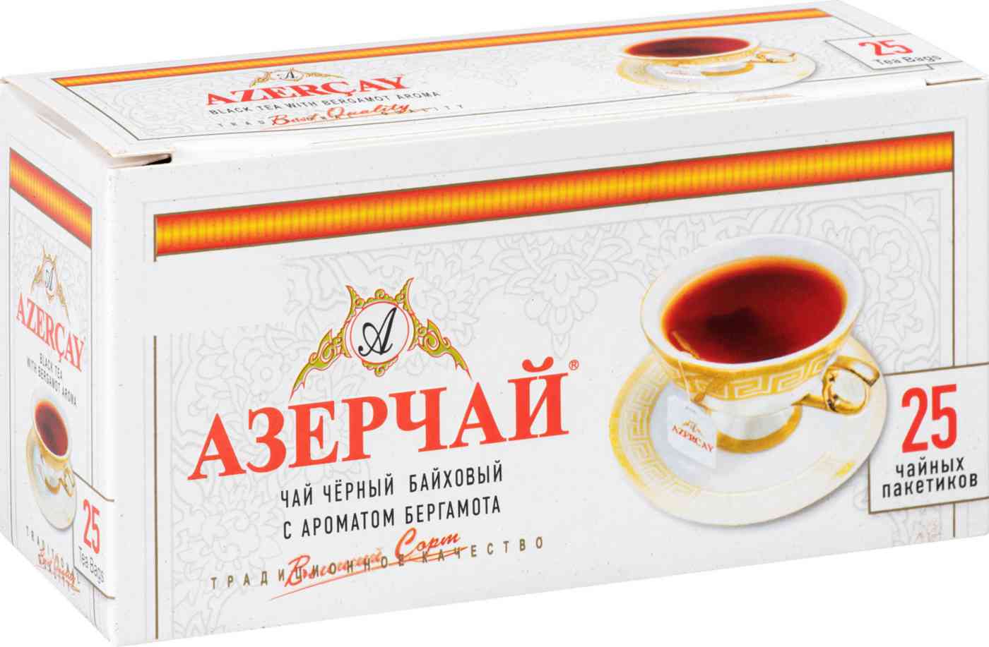 Чай чёрный Азерчай с ароматом Бергамота в пакетиках