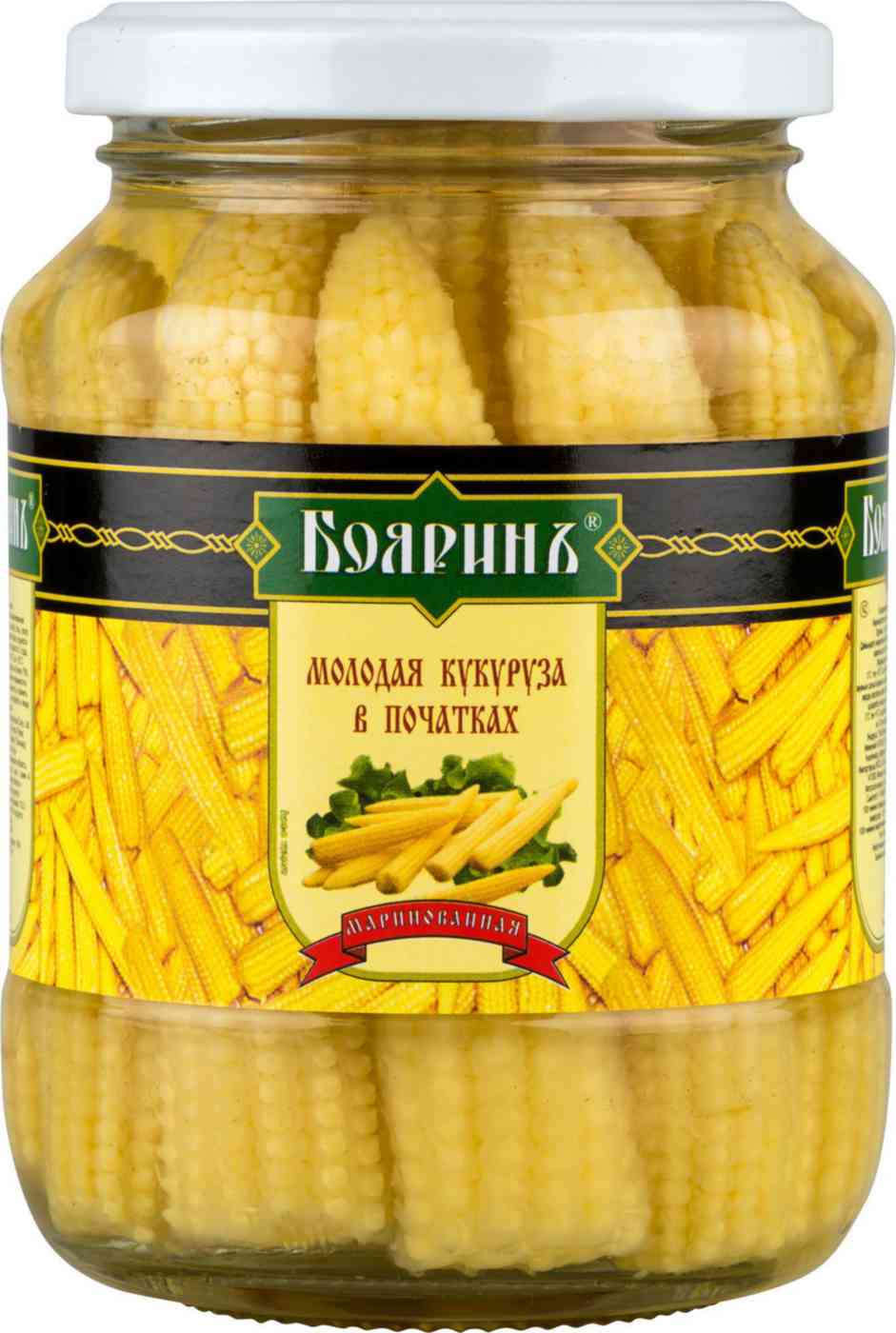 Кукуруза молодая Бояринъ в початках