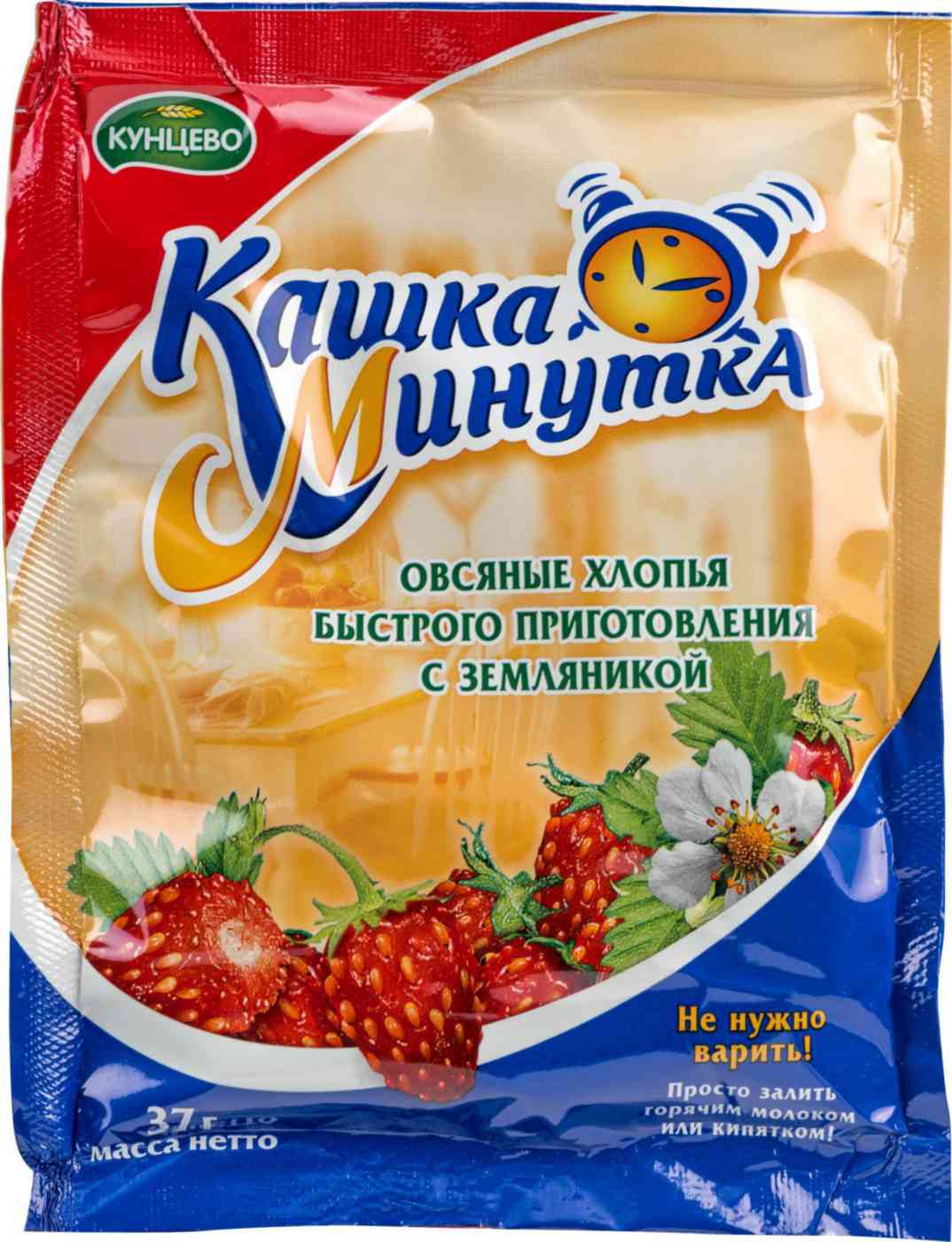 Хлопья овсяные Кашка Минутка с земляникой